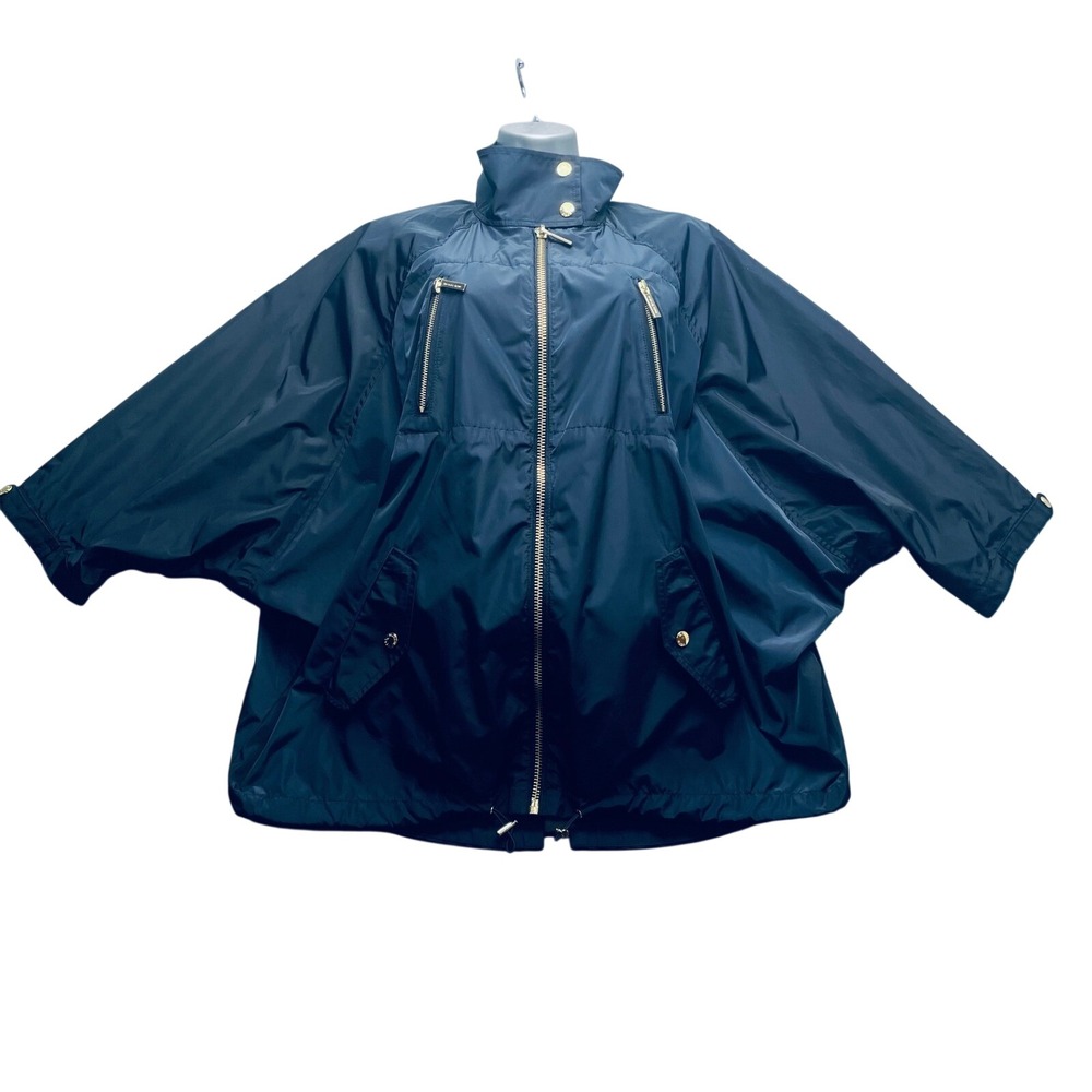 Michael Kors Women Packable Poncho Windbreaker Jacket Nylon Small w Bag